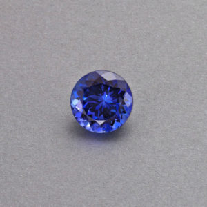 Investment grade round tanzanite gemstone