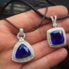 Exceptional 13.61 Carat Tanzanite & Diamond Pendant