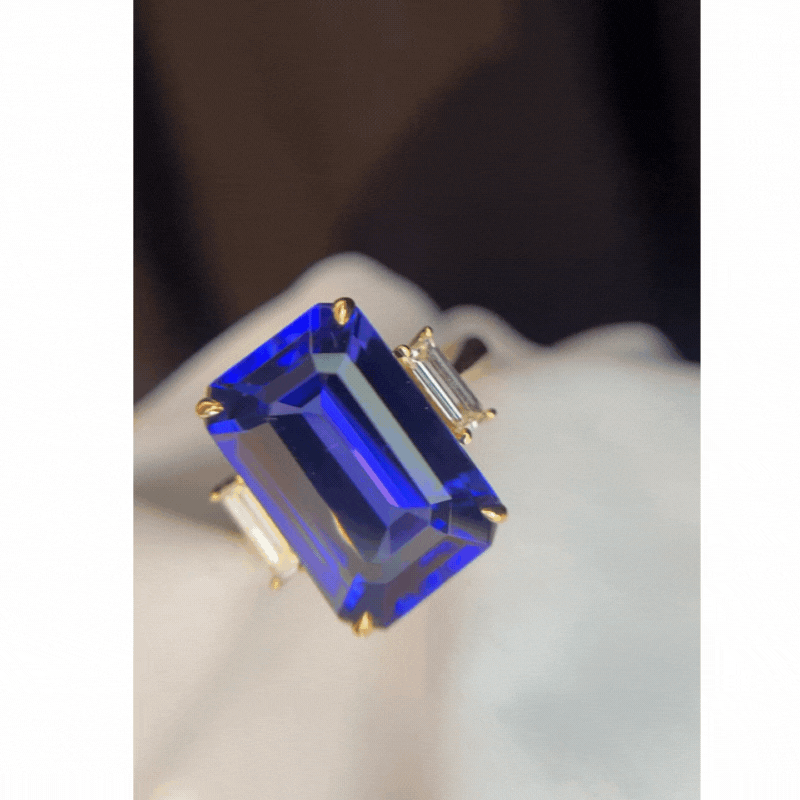 2ct AAAA Pear Tanzanite Ring With 0.5 cttw Diamond in 14K White Gold – Top  Tanzanite